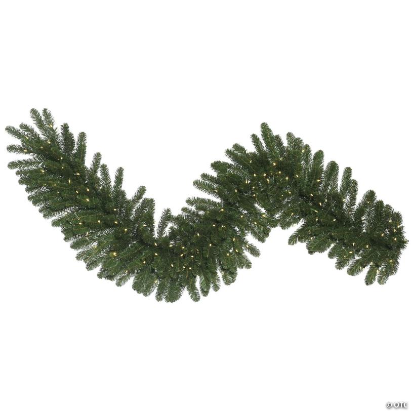 Vickerman 9' Oregon Fir Artificial Christmas Garland, Warm White LED Lights