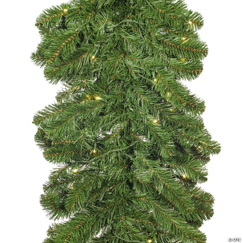 Vickerman 9' Oregon Fir Artificial Christmas Garland, Warm White Single Mold LED Wide Angle Lights