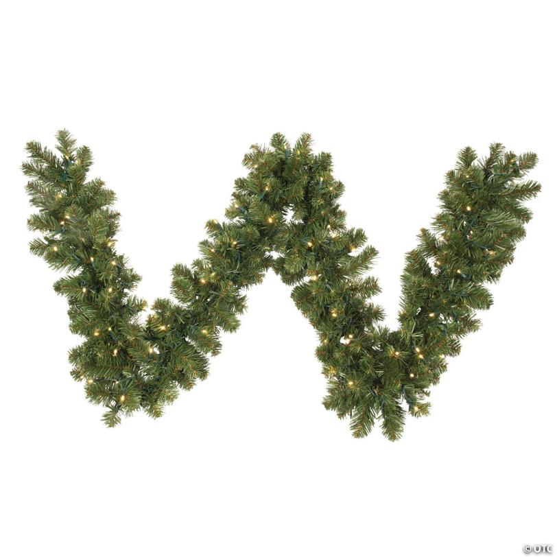 Vickerman 9' Oregon Fir Christmas Garland with Warm White LED Lights