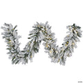 Vickerman 9' Snow Ridge Artificial Christmas Garland, Warm White LED Lights