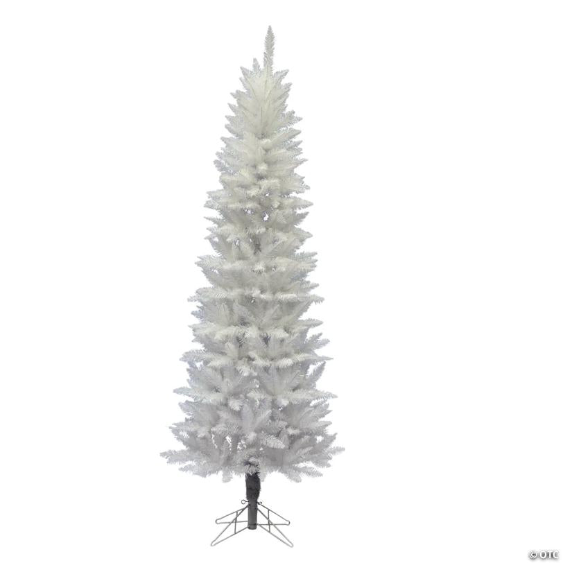 Vickerman 9' Sparkle White Spruce Pencil Artificial Christmas Tree, Unlit