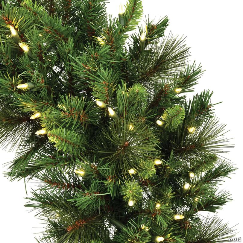 Vickerman 9' x 14" Bangor Mixed Pine Artificial Christmas Garland, Warm White Dura-lit LED Mini Lights