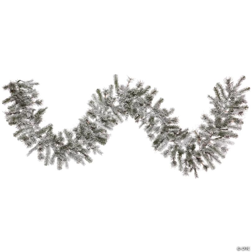Vickerman 9' x 14' Flocked Kiana Artificial Christmas Garland, Unlit