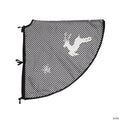 Vickerman Black and White Checkered With White Embroidered Reindeer 48" Christmas Tree Skirt