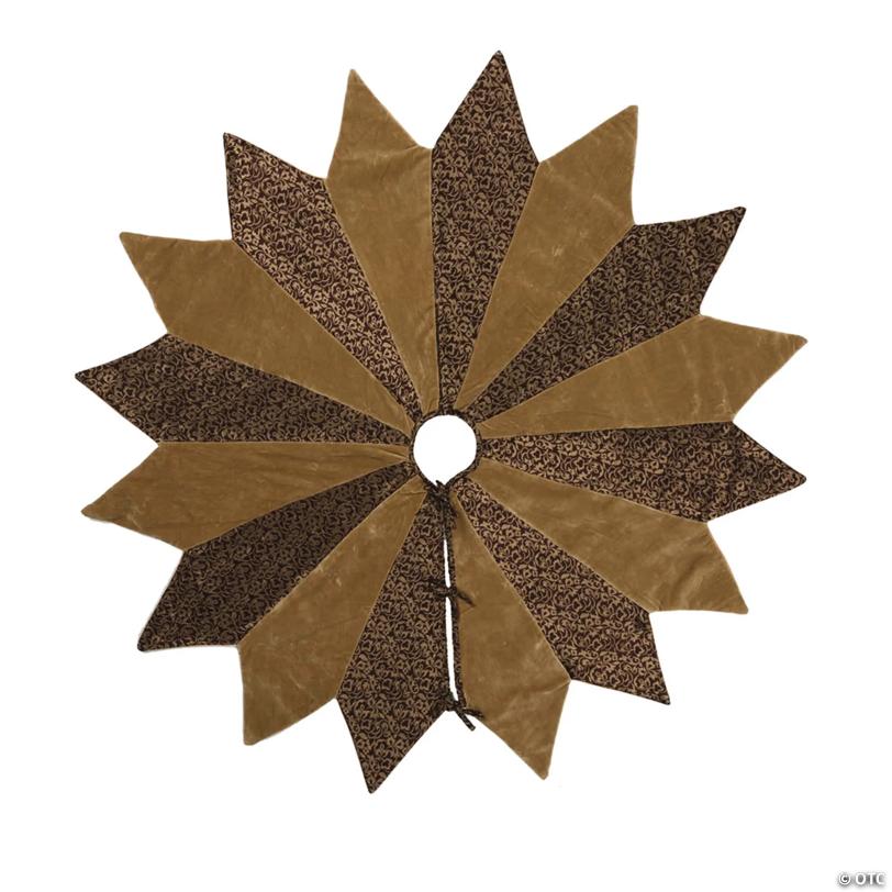 Vickerman Gold 60" Brocade Brilliance Christmas Tree Skirt