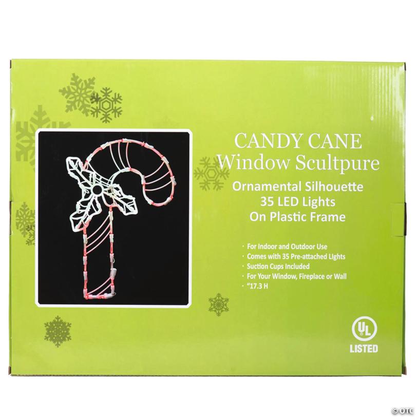 Vickerman Outdoor 17" Candy Cane Wire Silhouette with LED Lights