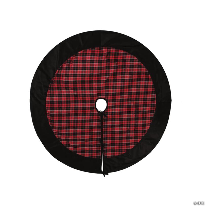 Vickerman Red and Black Plaid 60" Tree Skirt