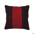 Vickerman Red and Plaid 18" x 18" Decorative Throw Pillow
