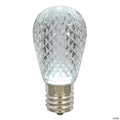 Vickerman S14 LED Pure White Faceted Replacement Bulb, 10 Bulbs per Pack