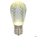 Vickerman S14 LED Warm White Faceted Replacement Bulb E26 Nickel Base, 10 Diodes, 120V  Dimmable, 10 Bulbs per Pack