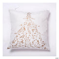 Vickerman White Gold Foiled Tree 18" x 18" Throw Pillow
