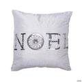 Vickerman White Silver Wording 18" x 18" Throw Pillow