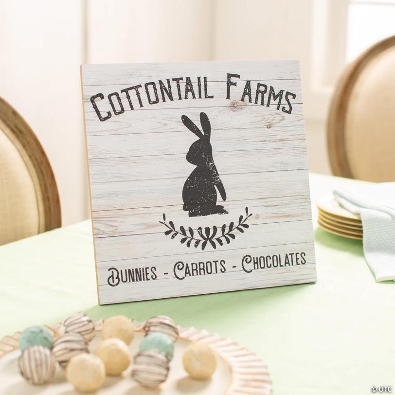 Vintage Easter Bunny Farm Sign