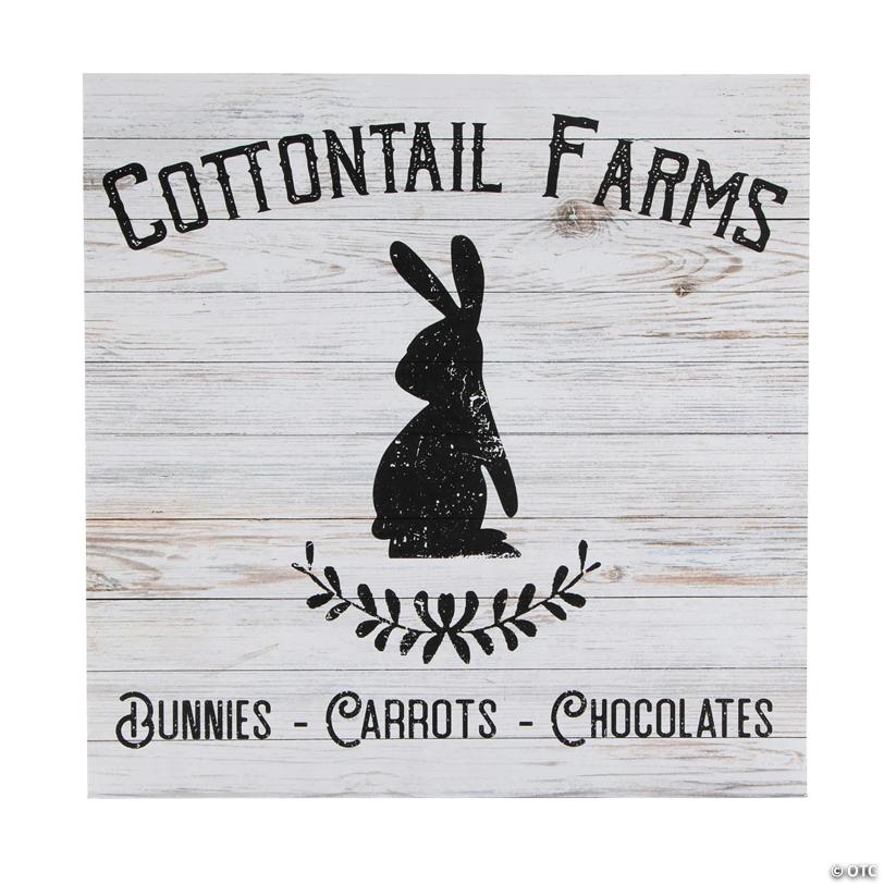 Vintage Easter Bunny Farm Sign