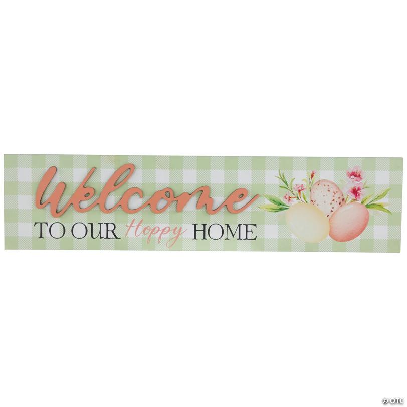Welcome to Our Hoppy Home Easter Wall Sign - 19.75