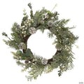 White Berry  Eucalyptus and Pinecone Christmas Wreath  20-Inch  Unlit