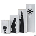 Wooden Block Nativity Scene -  Nativity Table Top Set Decorations - 1 Set