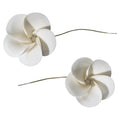 White Plumeria 4 per order - Gum Paste Flowers cake toppers