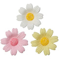 Daisy Pink Flower Assortment Gum Paste Toppers - 4 per order