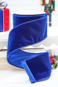 4" x 10 Yard Royal Blue Deluxe Velvet Ribbon