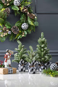 Pine Tree With Plaid Fabric - Medium