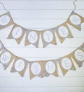 Burlap Winter Wishes Banner - Set of 2