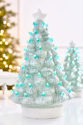15" Light Blue Ceramic LED Tree
