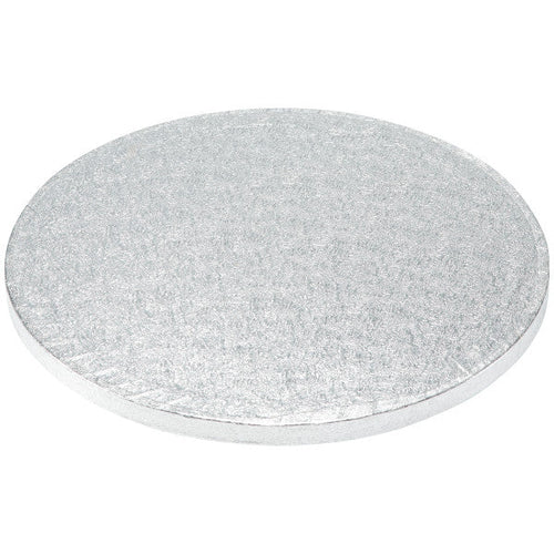 10" Round Silver Foil Cake Board Drum