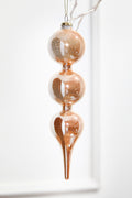 10" Glass Champagne Drop Ornament