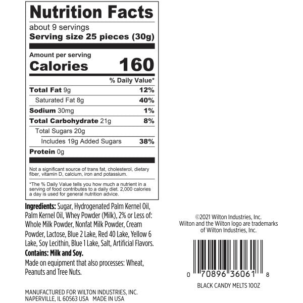Wilton Candy Melts Black Candy, 10 oz.