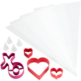 Wilton XO Valentine's Day Cookie Decorating Kit, 12-Piece