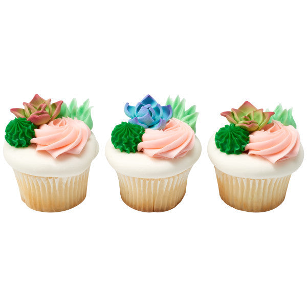 Purple Succulents Gum Paste Flowers