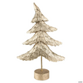 Northlight 18" Layered Bronze Tree with Wood Base Christmas Decoration