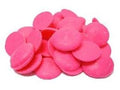 Merckens Chocolate Wafers - Pink Chocolate Melts Candy Coating 25 lb Wholesale Case