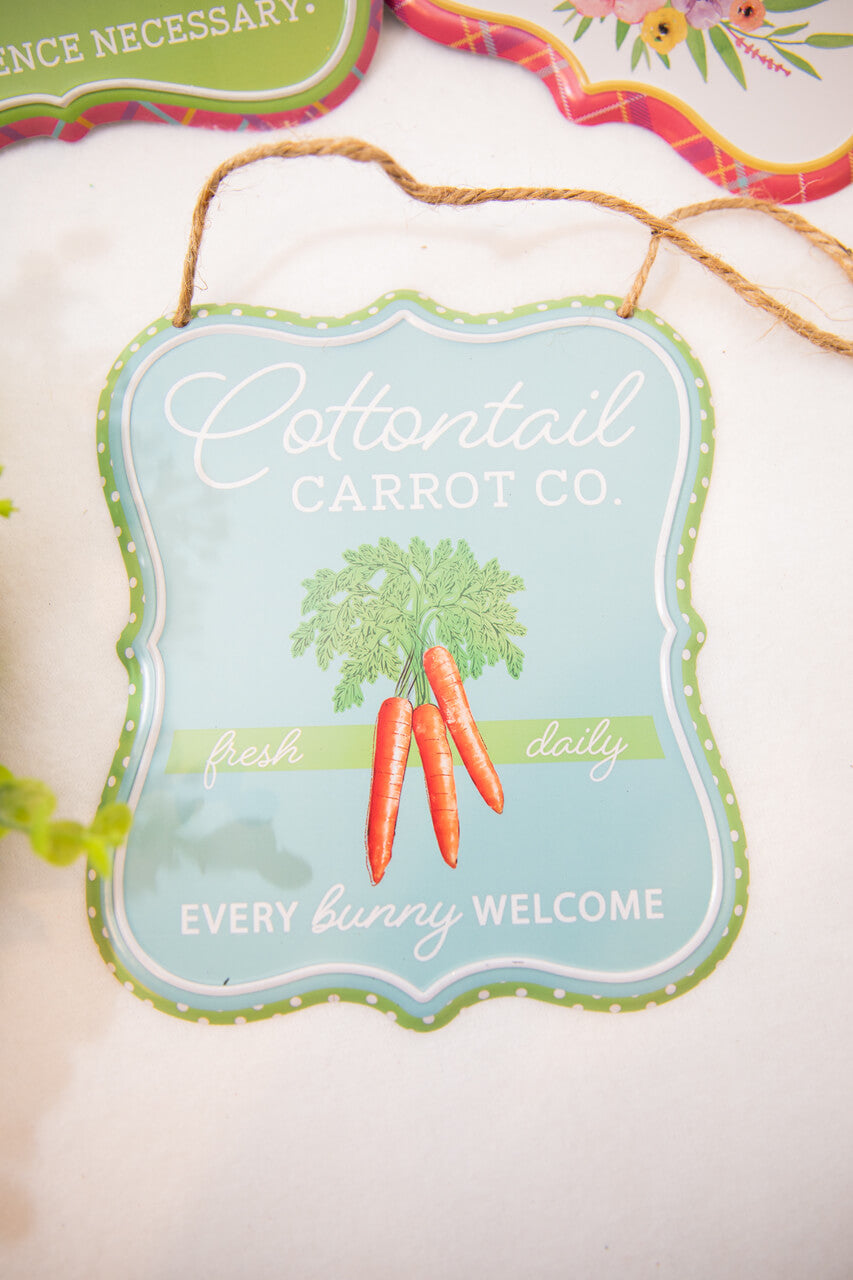 7" Embossed Tin Easter Sign