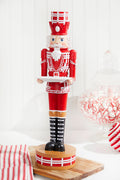 20"H Nutcracker with Tray - Red & White