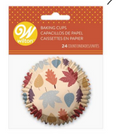 Wilton Autumn Leaves Standard Baking Cupcake Cups 24 Pkg set
