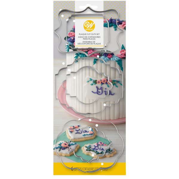 Wilton Fondant and Gum Paste Plaque Cut-Outs, 6-Piece
