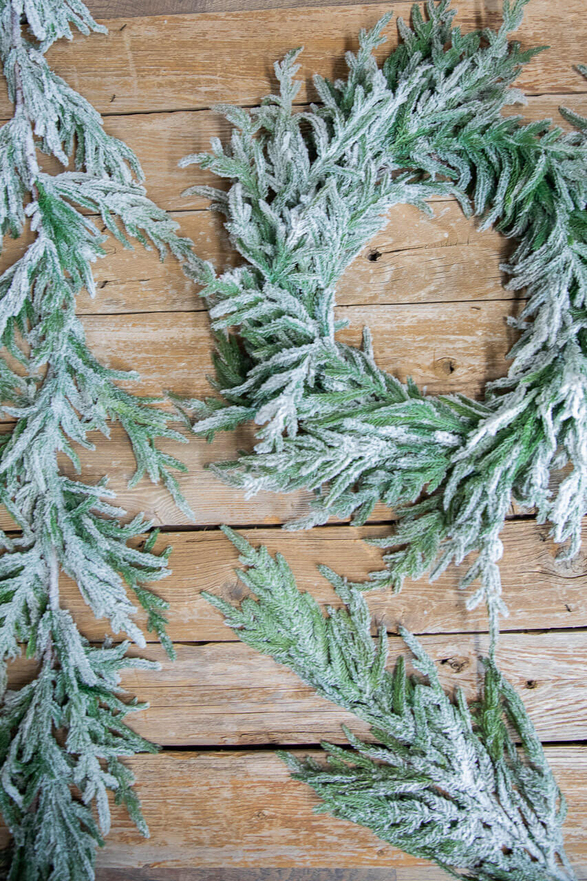 24” Real Touch Flocked Norfolk Wreath