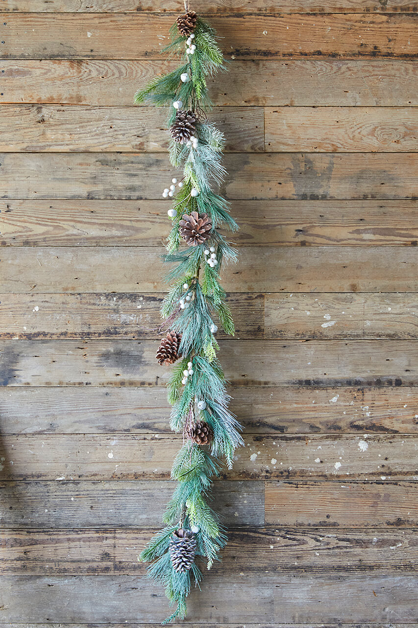 6’ Pine Berry Bell Garland