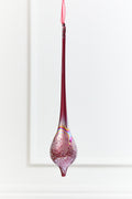12" Burgundy Glass Drop Ornament