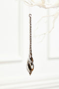 8" Slate Gray Drop Glass Ornament
