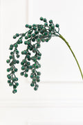 31" Emerald Glitter Berry Spray