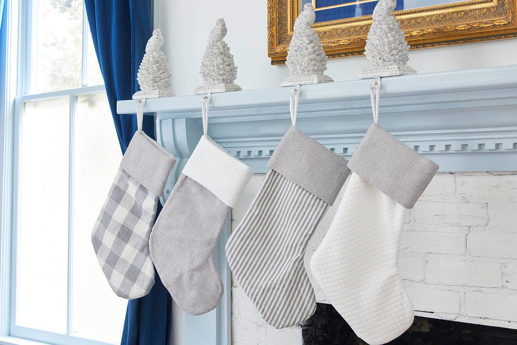 White Stocking with Gray Stripes