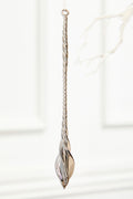 10" Slate Gray Drop Glass Ornament