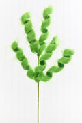 27.5" Green Furry Curly Spray
