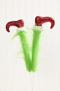22" Furry Green Monster Legs Spray