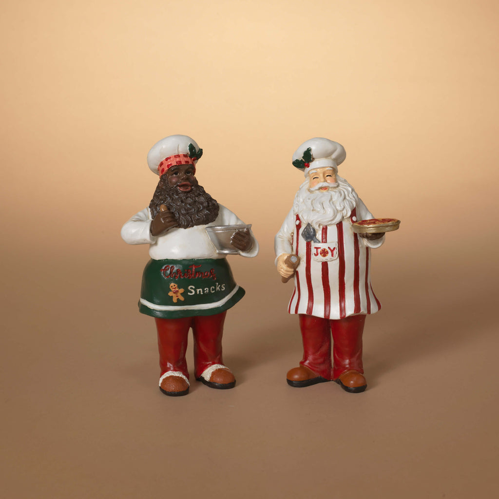 8" Resin Holiday Chef Santa