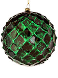 12cm Emerald Honeycomb Christmas Ball Ornament