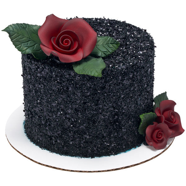 Red 1.5" Rose Sugar Soft Premium Edible Decorations - 36 roses per order